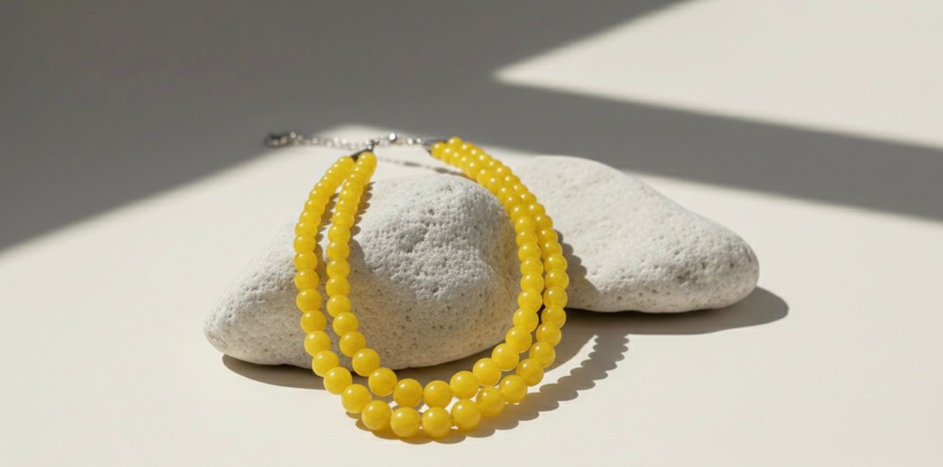 Sunny Glow Double-Strand Beaded Necklace